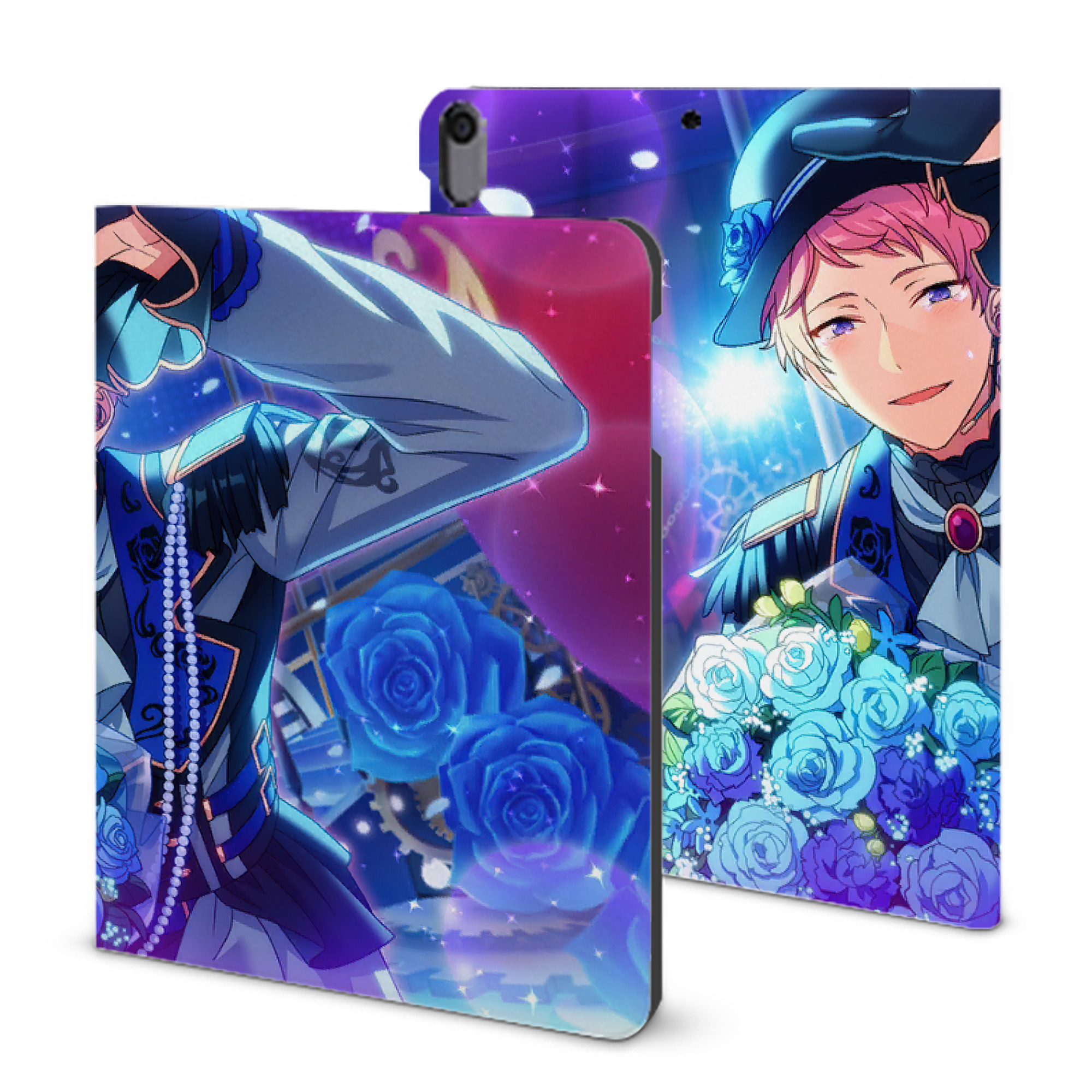 あんさんぶるスターズ! Ensemble Stars IPad ケース ブック型 PUレザー TPU 耐衝撃 軽量 薄型 ペン収納なし 全面保護 IPad 各モデル対応
